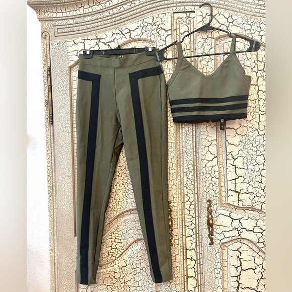 Fashion Nova Matching Olive Pants Set - Picture 11 of 16